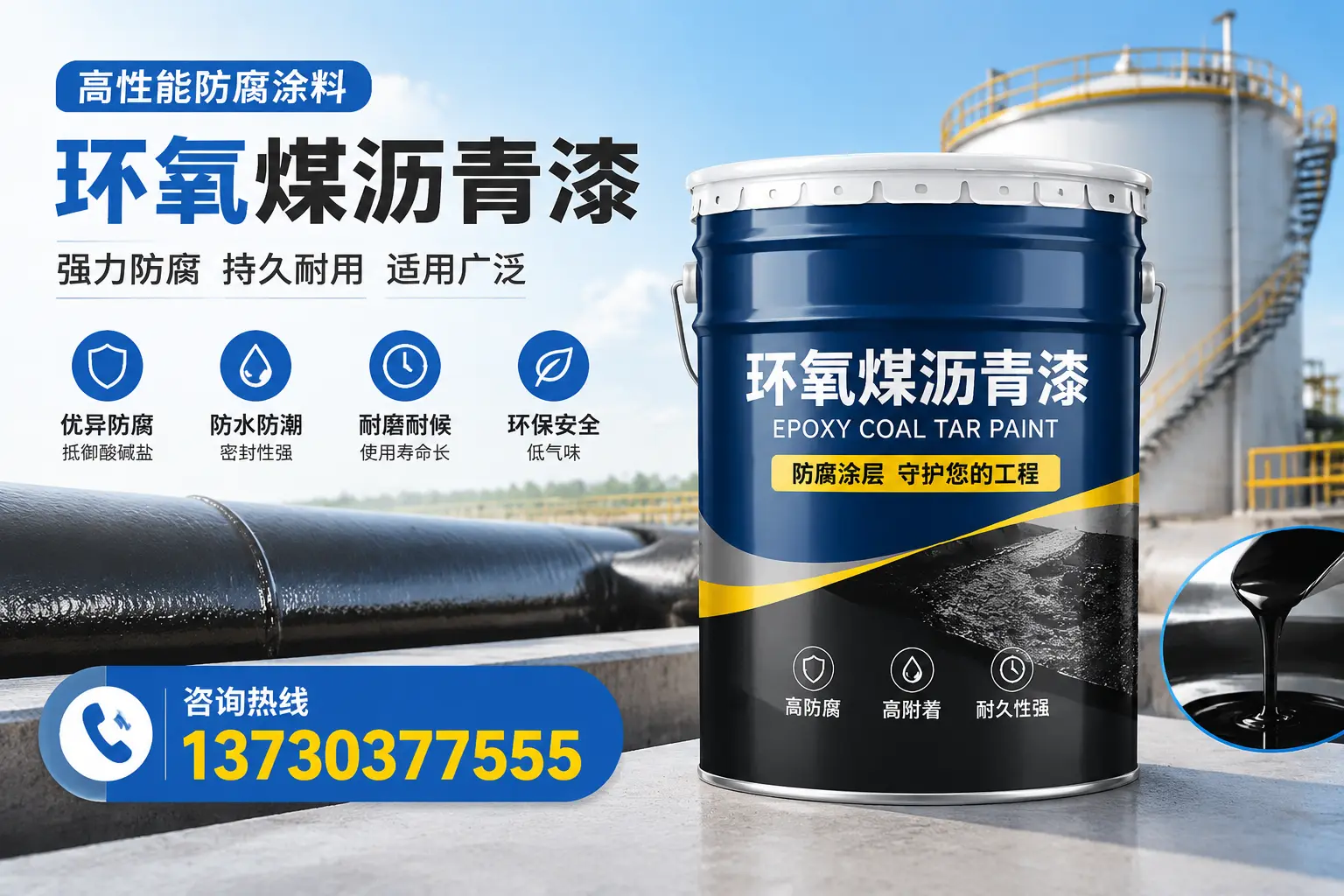 环氧煤沥青漆的耐久性分析,适合舟山的使用场景